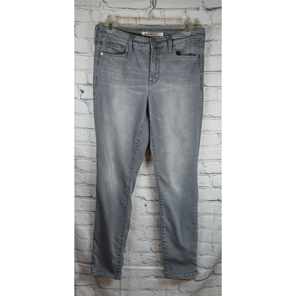 Athleta Sculptek Skinny Jeans Sz 6 grey